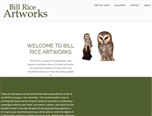 Tablet Screenshot of billriceartworks.com